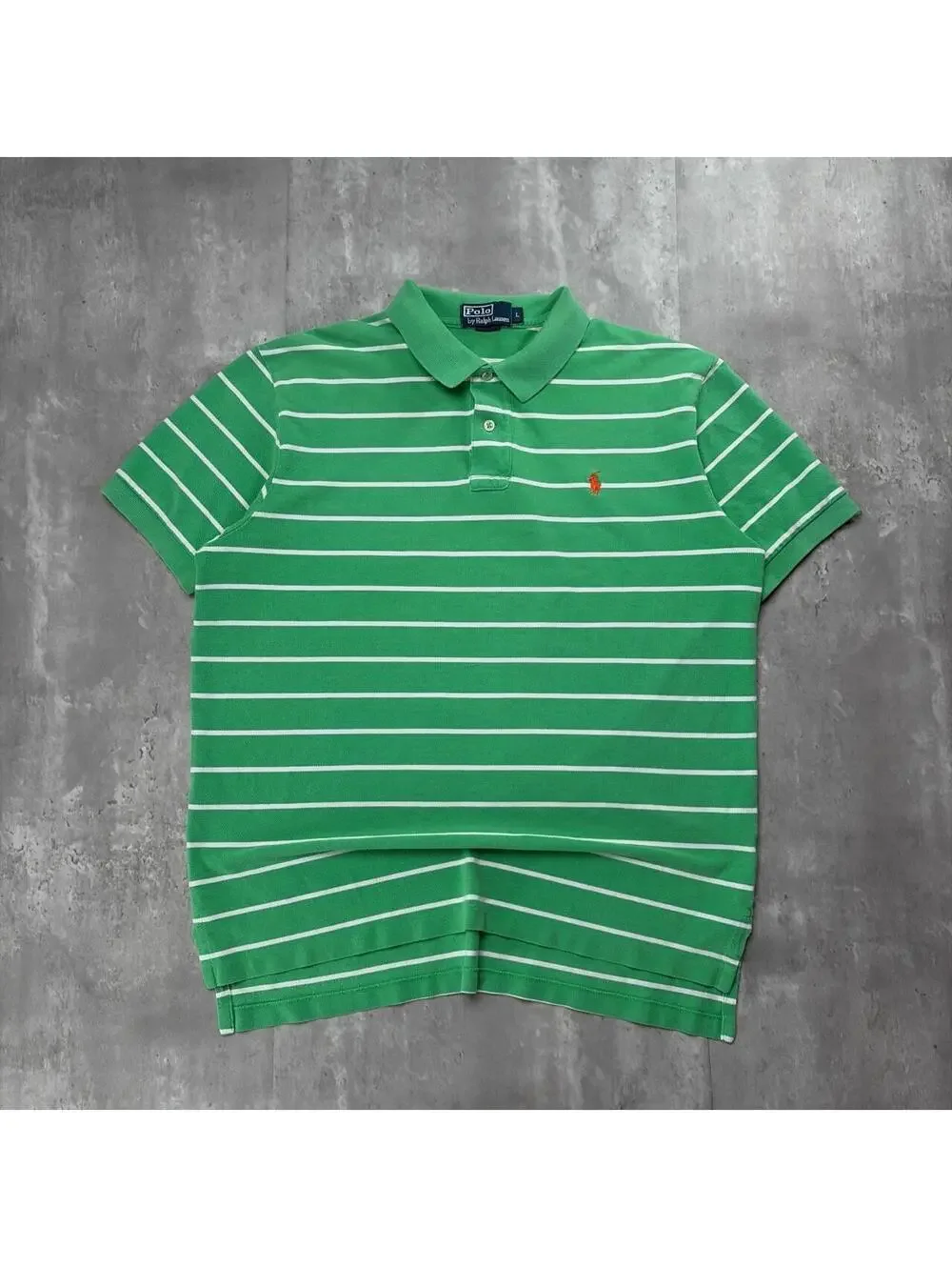 Vintage 90’s Polo Ralph Lauren Grunge Striped Polo Shirt